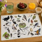 Placemats vogels en veren, decoratief